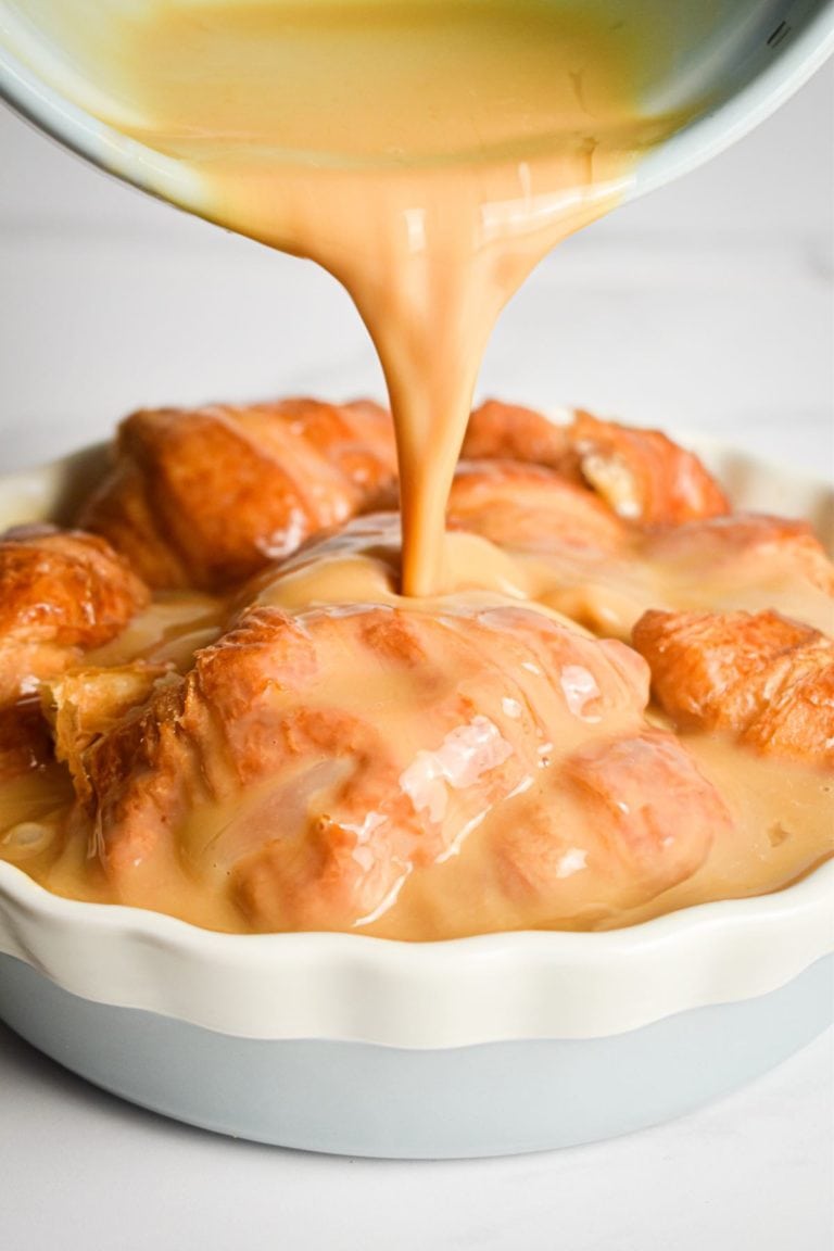 This New Orleans inspired Bananas Foster Croissant Bread Pudding with caramel sauce is as delicious as it is decadent. Here's how to make this Food + Words original.