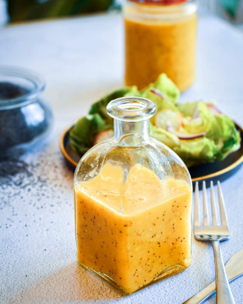 This light Kumquat Poppyseed Vinaigrette salad dressing is extremely easy to prepare. Combining kumquat with honey, salt, pepper, poppyseed, and your favorite vinegar in a blender, you will have a sweet-tangy salad dressing that pairs flawlessly with a wide range of meals.