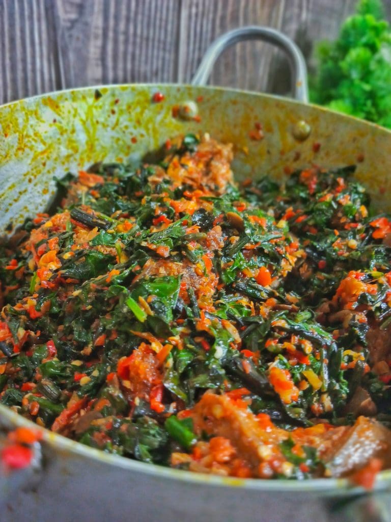 efo riro soup - nigerian spinach stew