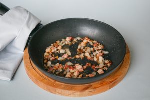 sweet potato hash with bacon step 3 and 4