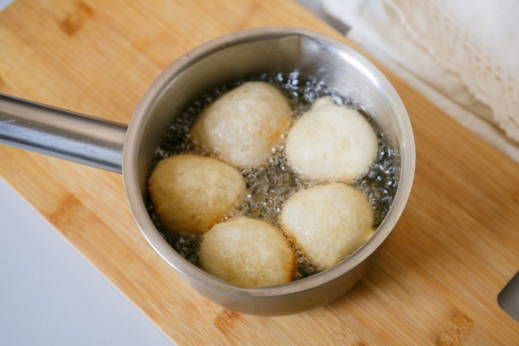 african puff puff - frying step 1-2