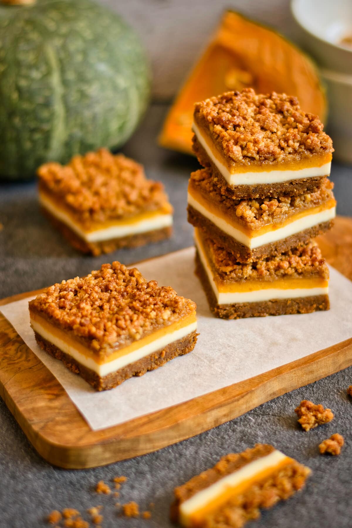 Vegan Pumpkin Cheesecake Bars