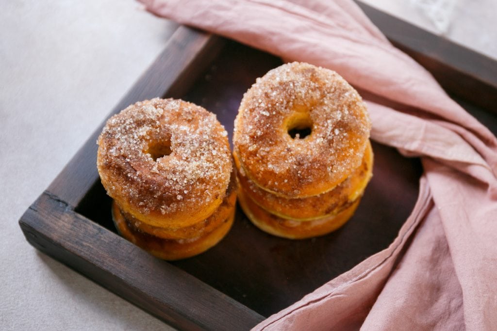 Homemade pumpkin donuts