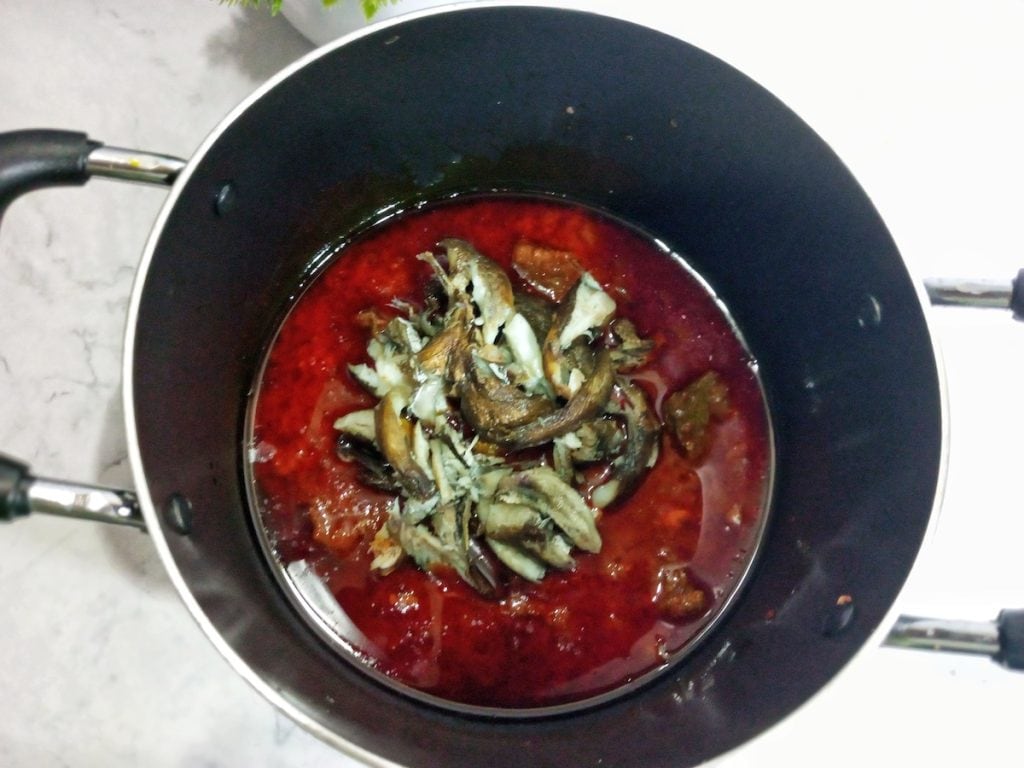 Step 5 - how to make bitter leaf soup