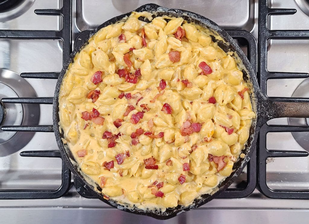 skillet bacon mac and cheese step 9