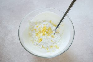 Lemon Blueberry Cheesecake filling step 2