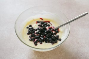 Lemon Blueberry Cheesecake filling step 4