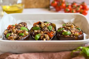 Mediterranean Stuffed Eggplant