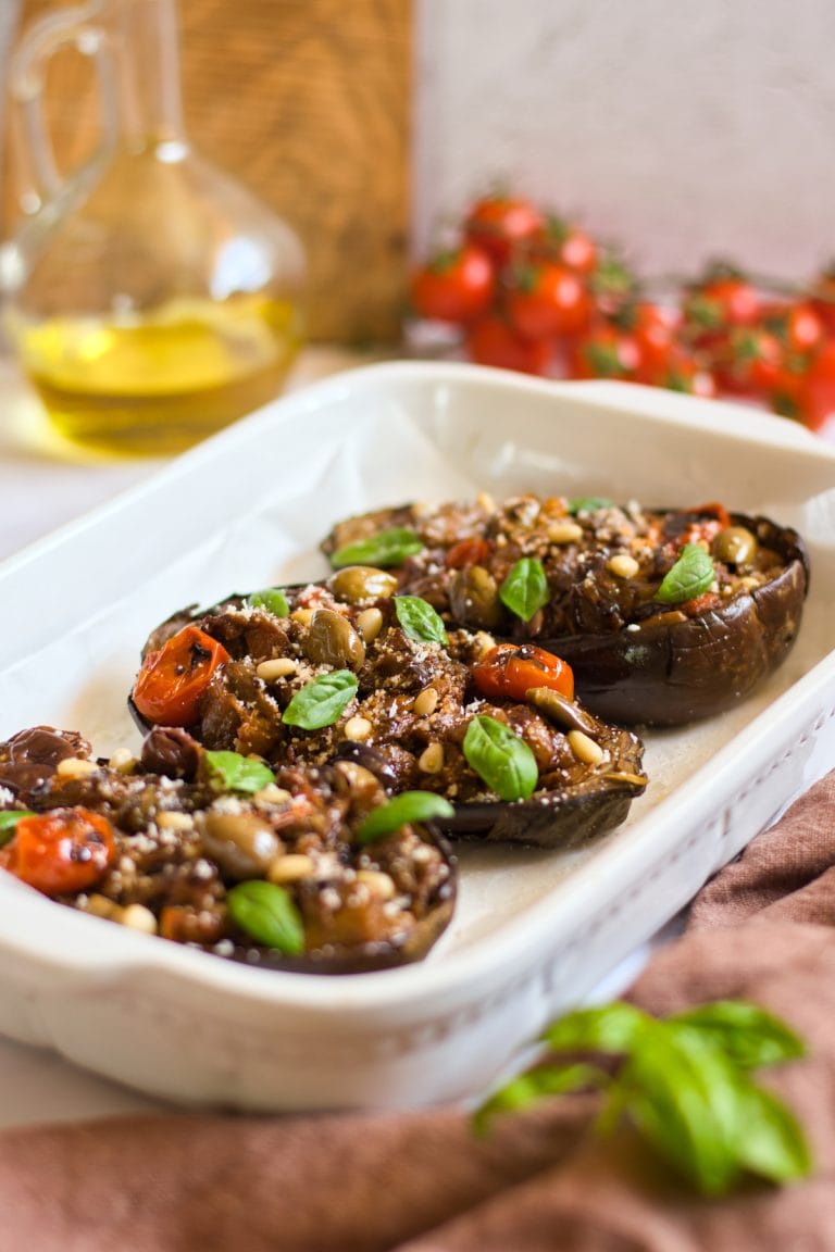 vegan stuffed eggplant