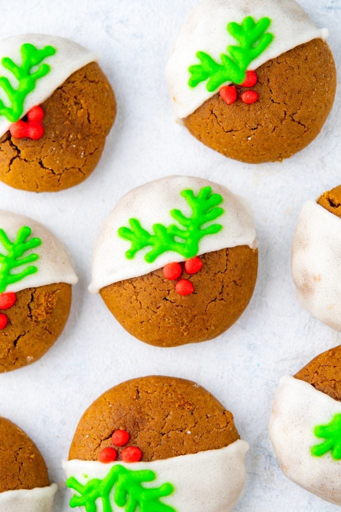 white chocolate dipped christmas cookies
