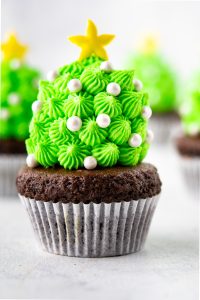 christmas tree cupcake