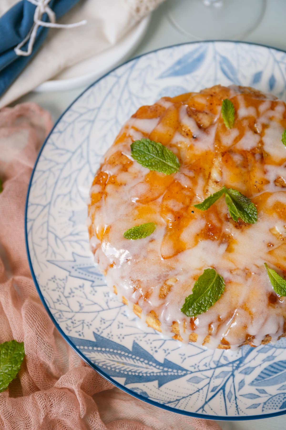 peach cobbler pound cake with cream cheese