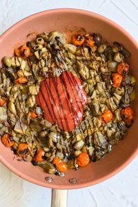 step 8 vegan stuffed eggplant