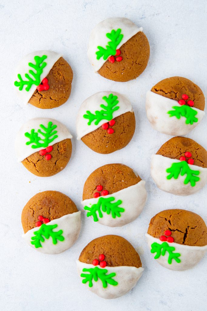 white chocolate dipped cookies
