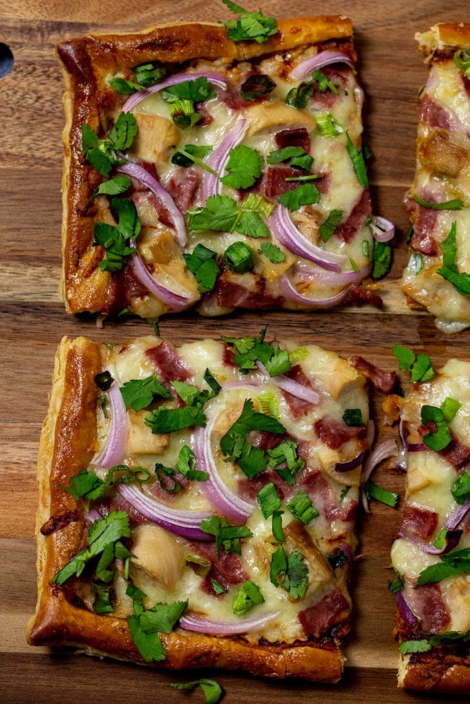 Breakfast Pizza On Puff Pastry