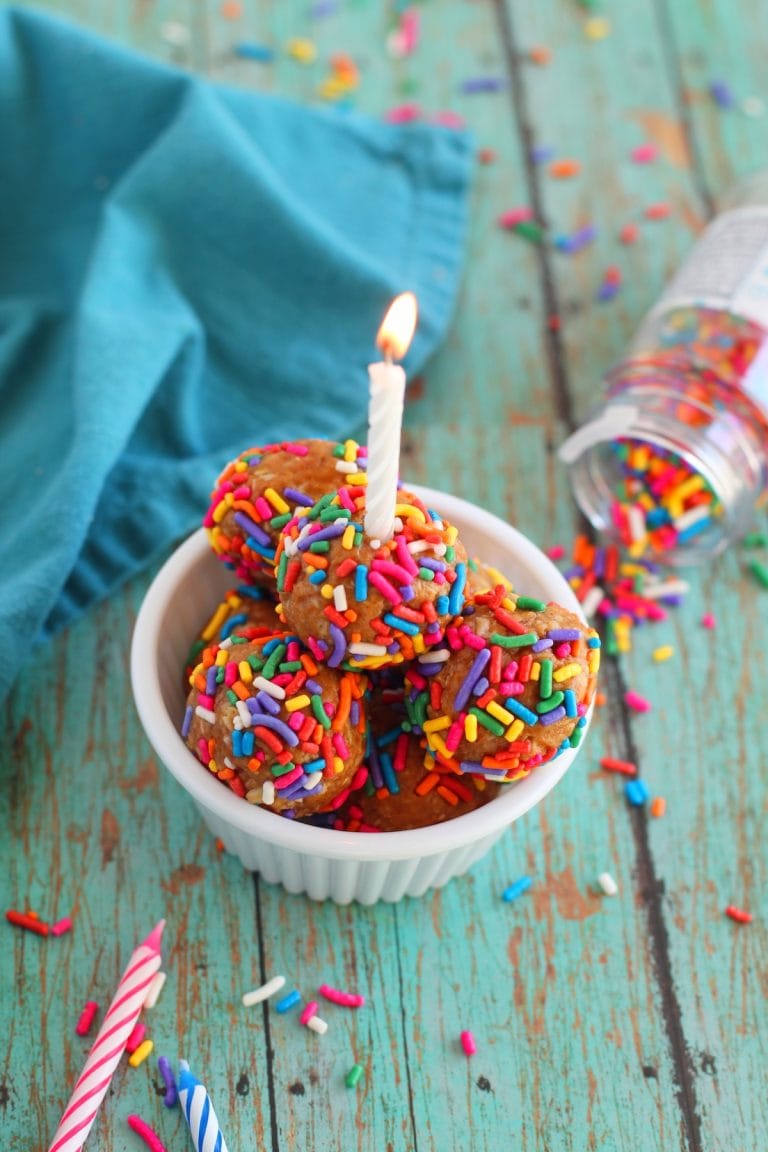 cake batter protein balls