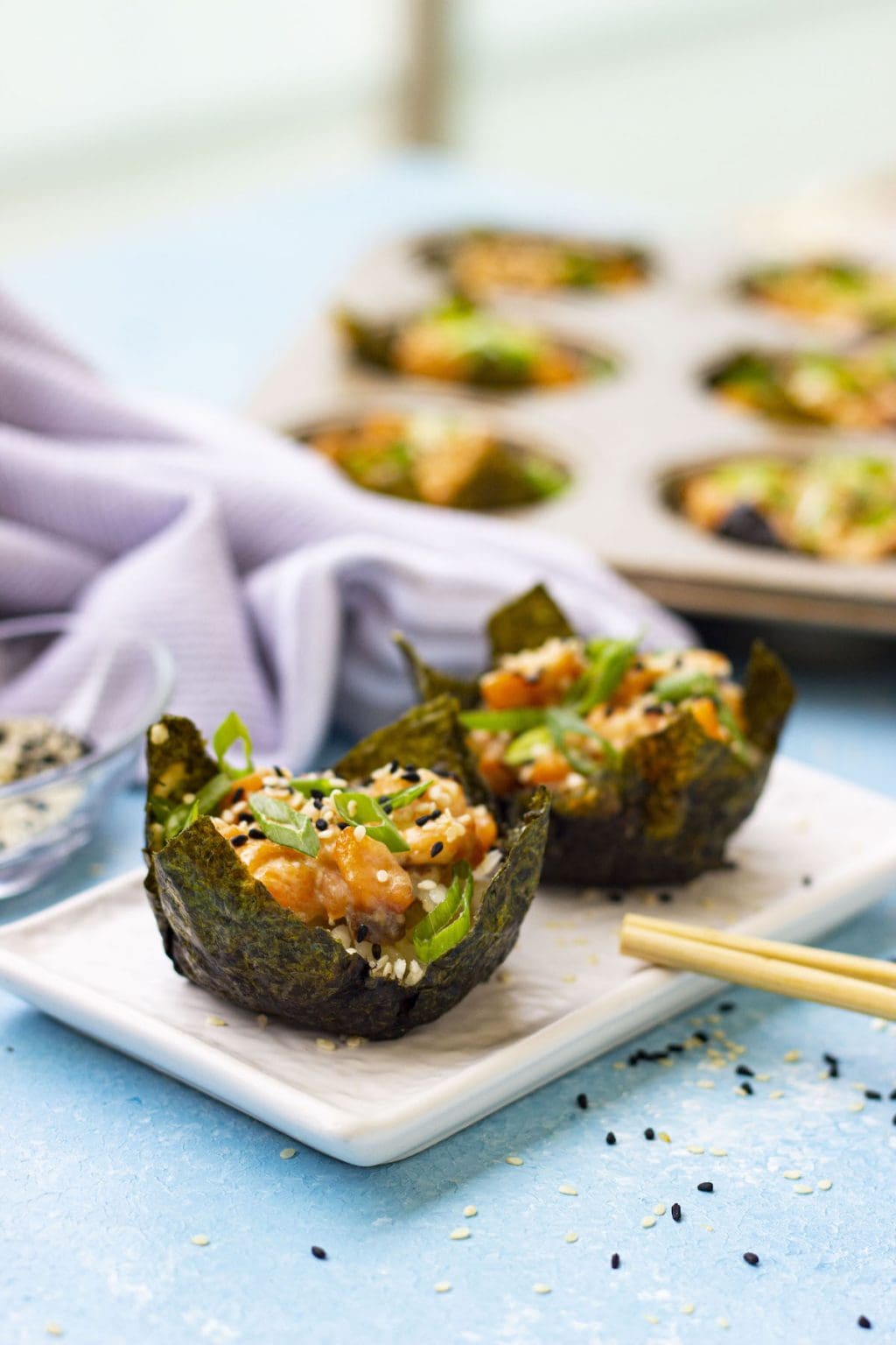 Sushi Bake Cups (Viral Baked Salmon Sushi Cups Recipe)