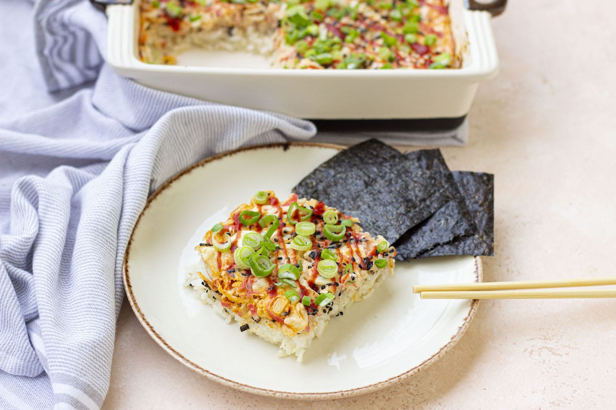 Easy Sushi Bake Recipe (Viral TikTok Baked Sushi Recipe)