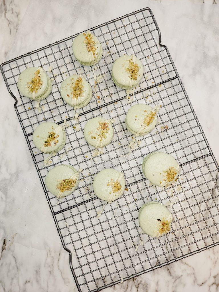 step 7 PISTACHIO FRENCH MACARONS
