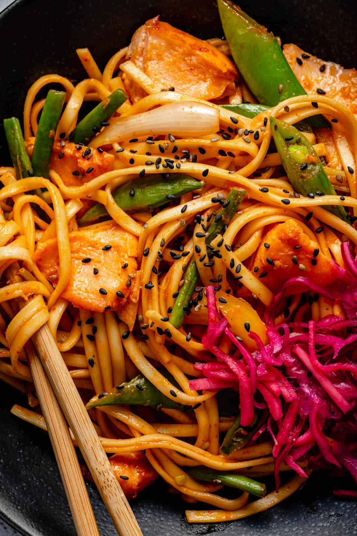 Gochujang Noodles with Salmon by Eat Love Eat