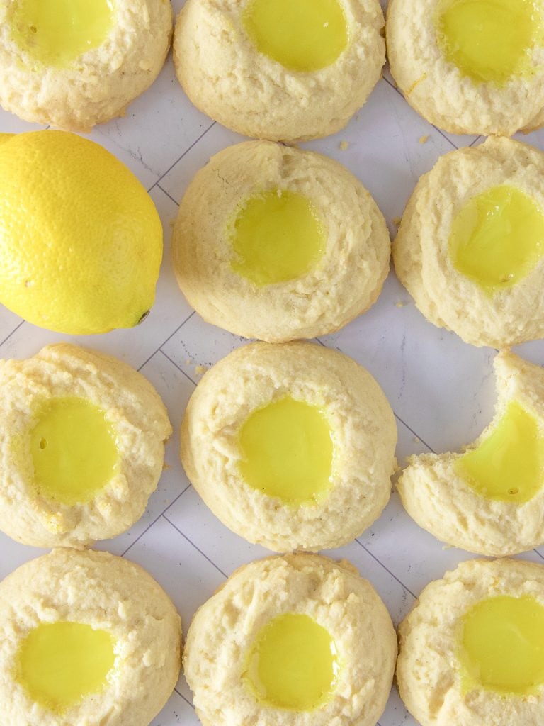 Lemon Curd Thumbprint Cookies by Level Up Bakes