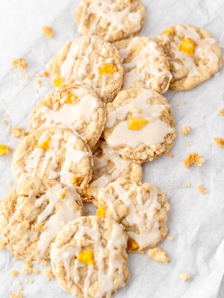 Peach Cobbler Cookies by Just as Tasty