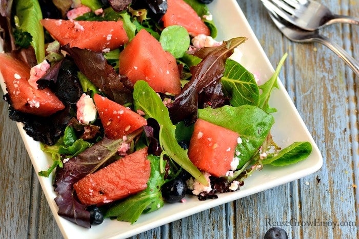 Watermelon Salad Recipe by Reuse Grow Enjoy