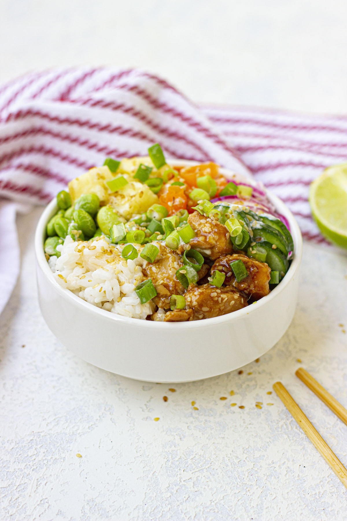 chicken teriyaki pineapple bowl