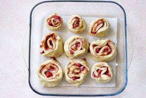 Strawberry Cinnamon Rolls filling step 4