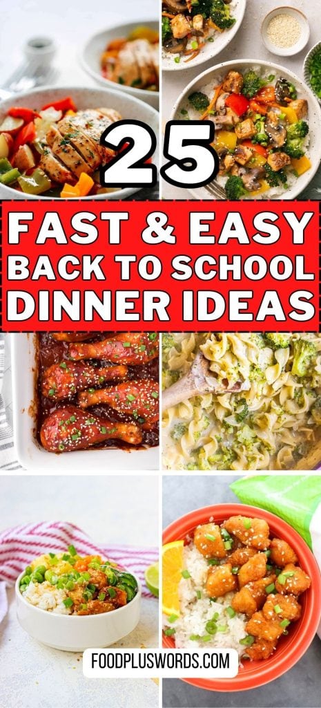back to school dinner ideas 1