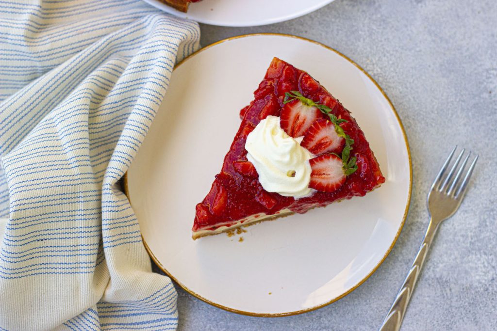 strawberry protein cheesecake