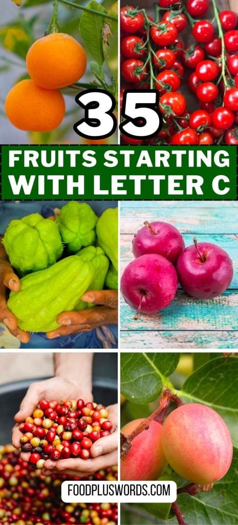 Fruits that start with letter C 27