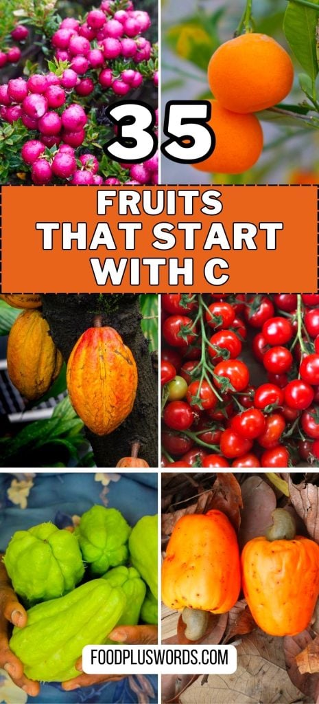 Fruits that start with letter C 28