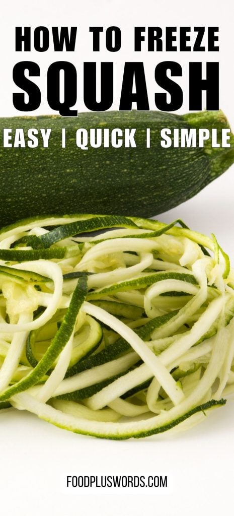 Quick and easy guide to freezing zucchini.