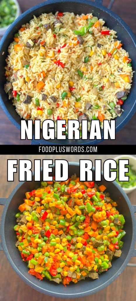 Comparison between Nigerian fried rice and Chinese fried rice.