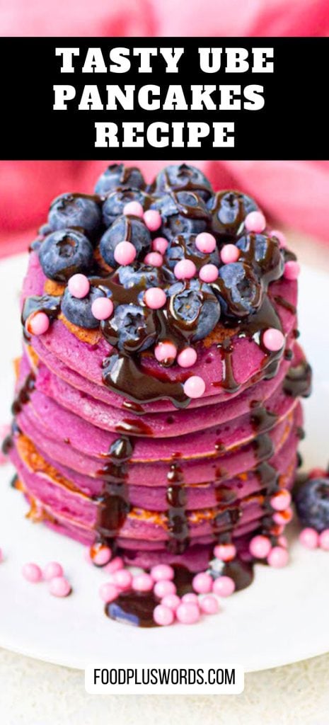 Tasty purple pancakes recipe.