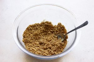 step 2 apple crumble cheesecake crust