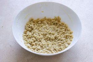 step 2 apple crumble cheesecake topping