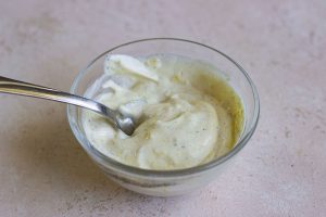 step 2b Baked salmon with mayonnaise
