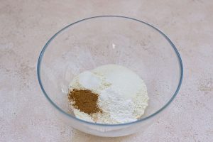 Apple cobbler ingredients.