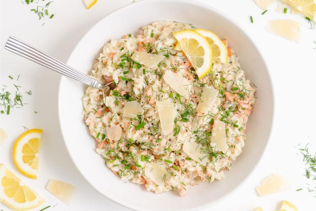 SALMON RISOTTO BY MAPLE AND MANGO