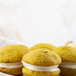mini pumpkin whoopie pies with marshmallow filling