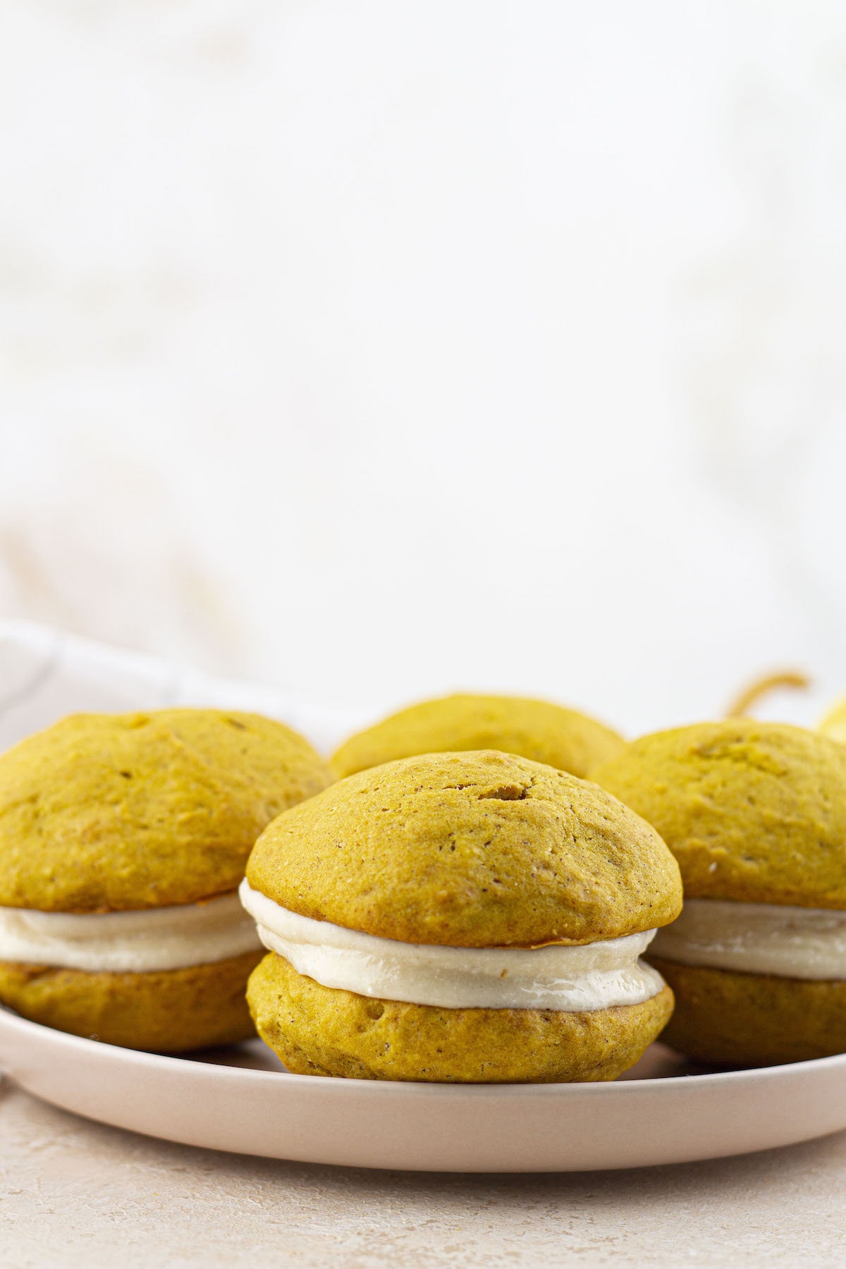 mini pumpkin whoopie pies with marshmallow filling
