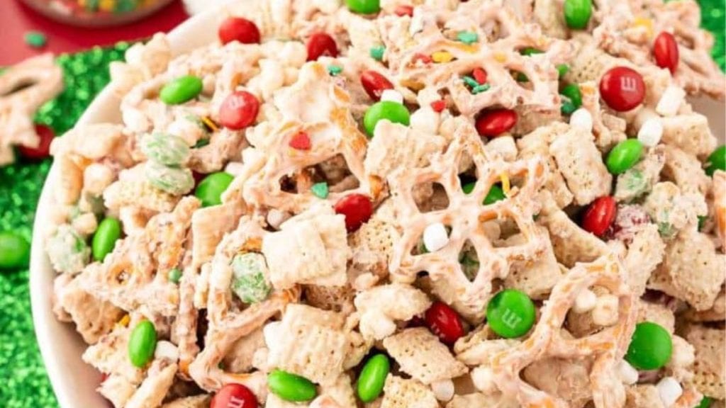 CHRISTMAS CHEX MIX BY SUGAR AND SOUL