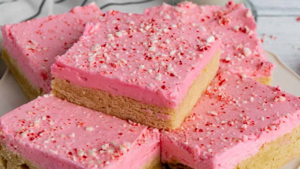 PEPPERMINT SUGAR COOKIE BARS BY THE COOKING DUO