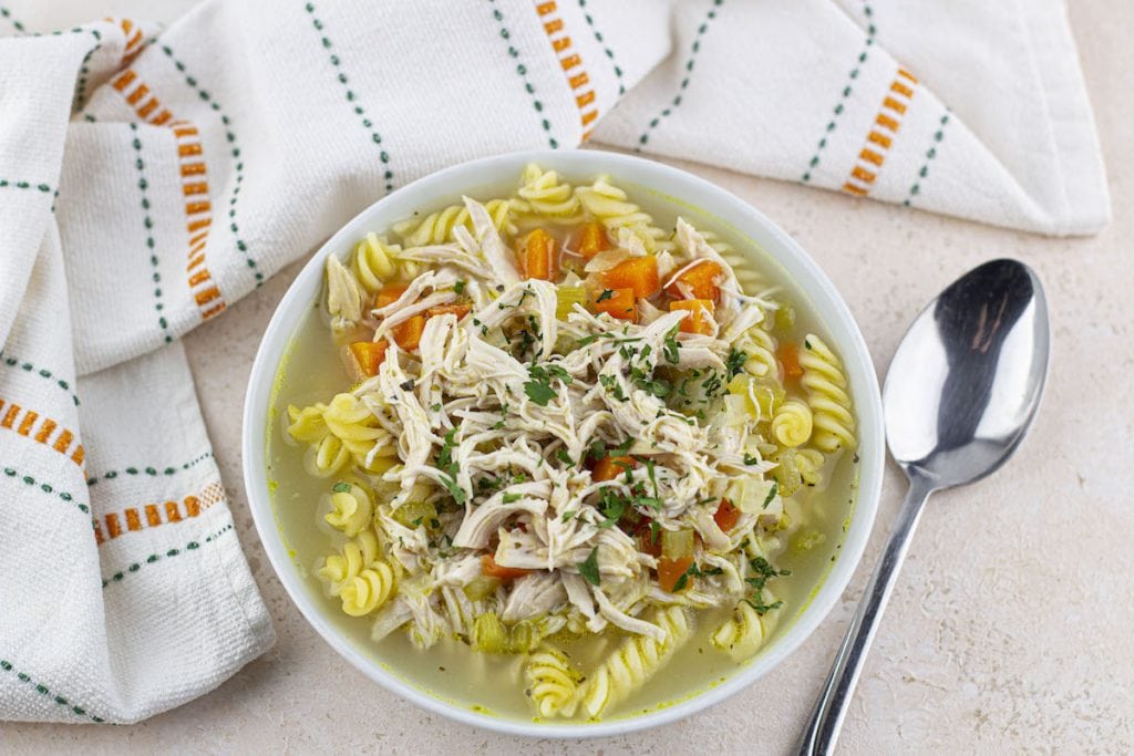 Stovetop chicken noodle soup