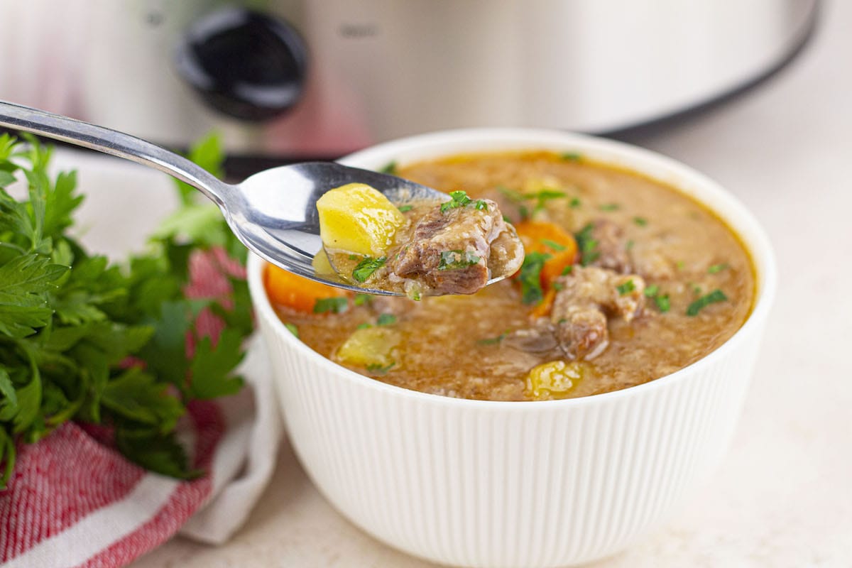 Slow Cooker Beef Stew with Onion Soup Mix