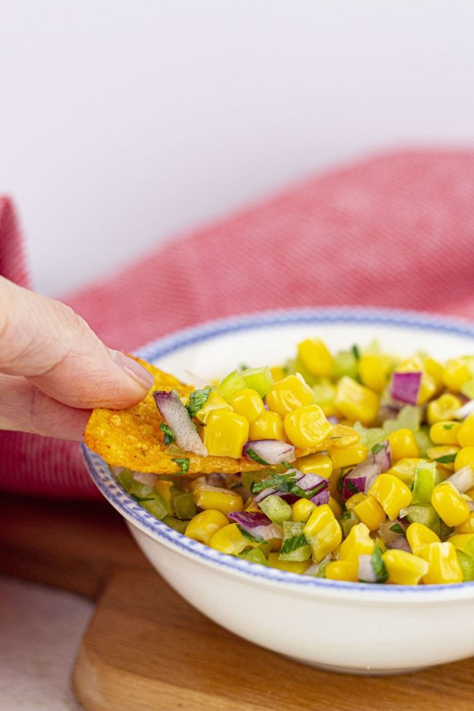 How to Make Roasted Corn for This Salsa