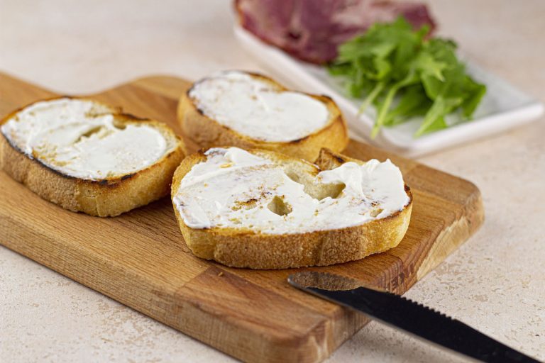 Prosciutto Arugula Bruschetta with Mascarpone and Honey