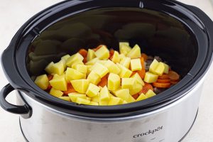step 7 slow cooker beef stew with onion soup mix